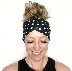 Polka Dot Tri-Fold Twisty Headband