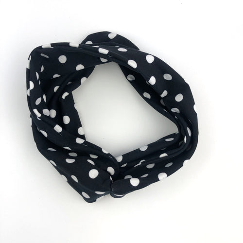 Polka Dot Tri-Fold Twisty Headband