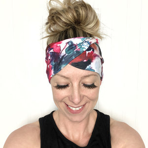 Watercolor Tri-Fold Twisty Headband